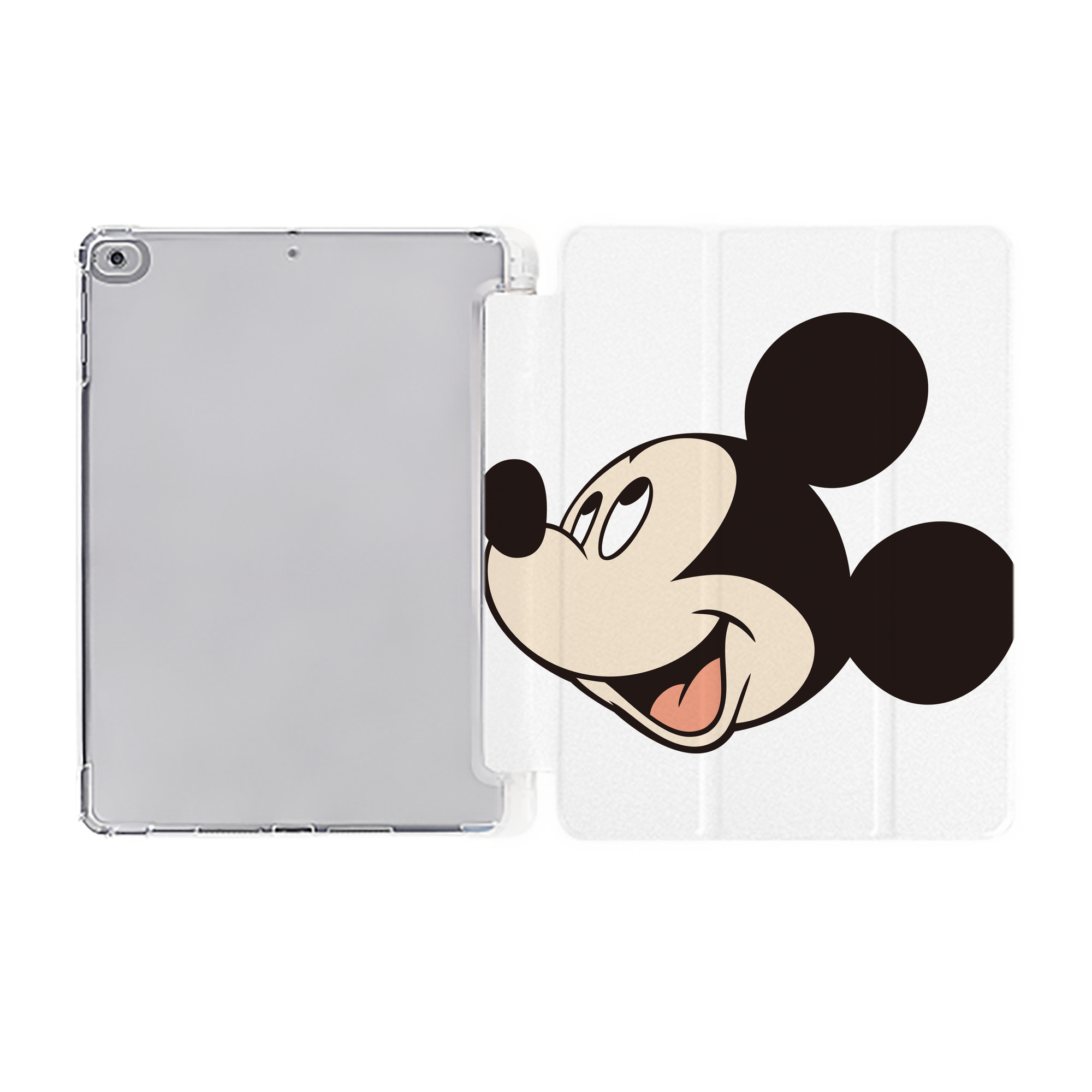 ミッキーマウス Mickey Mouse IPad ケース ペン収納付き 三つ折りスタンド PUレザー×シリコン 対応機種9.5/10.5/10.9インチ
